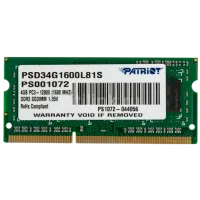 Memorie RAM Patriot Signature Line PSD34G1600L81S SO-DIMM/ DDR3/ 4 GB