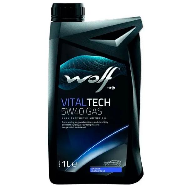 Моторное масло Wolf 5W40 VITALTECH GAS 5W-40 1 л синтетическое photo 1 Моторное масло Wolf 5W40 VITALTECH GAS 5W-40 1 л синтетическое photo 1