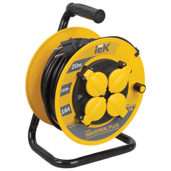 Prelungitor pe tambur IEK WKP15-16-04-20 20 m Yellow photo 1