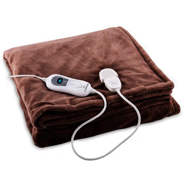 Pătură electrică Klarstein Dr. Watson XL 120 W/ Pluș/ Brown photo 1