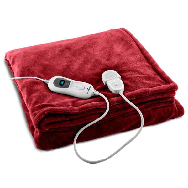 Pătură electrică Klarstein Dr. Watson XL 120 W/ Pluș/ Red photo 1