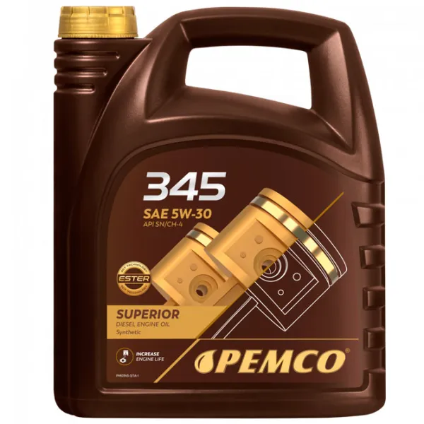 Моторное масло Pemco 5W30 IDRIVE 345 5W-30 5 л синтетическое photo 1