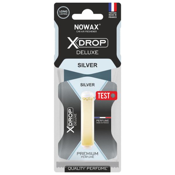 Aromatizator auto Nowax X Drop DELUXE Silver/ pe oglindă photo 1