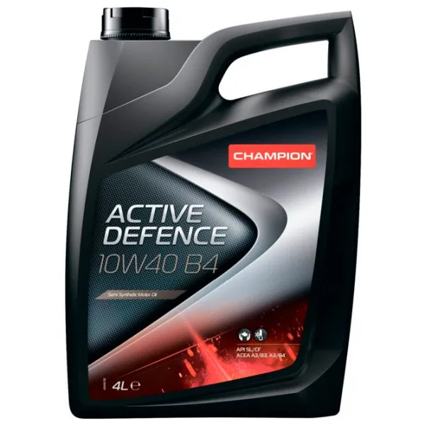 Моторное масло Champion 10W40 ACTIVE DEFENCE B4 10W-40 4 л полусинтетическое photo 1