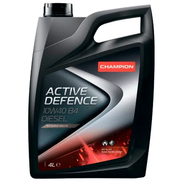 Моторное масло Champion 10W40 ACTIVE DEFENCE B4 DIESEL 10W-40 4 л полусинтетическое photo 1
