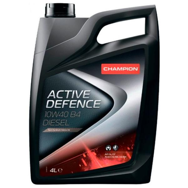 Моторное масло Champion 10W40 ACTIVE DEFENCE B4 DIESEL 10W-40 4 л полусинтетическое photo 1