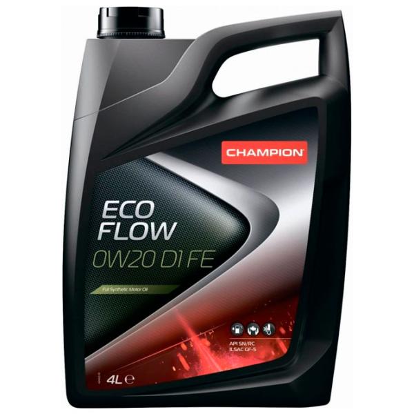 Моторное масло Champion Eco Flow 0W20 FE 0W-20 4 л синтетическое photo 1