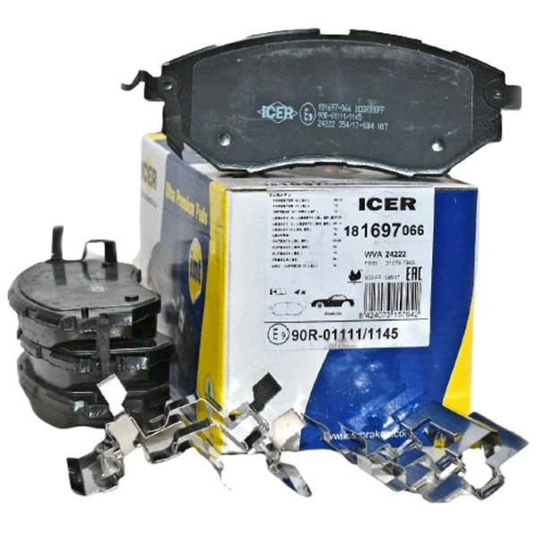 Plăcuțe de frână Icer 181697-066 față/ disk photo 1