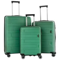 Valiză CCS 5236 Set 105l/ Metalic Green