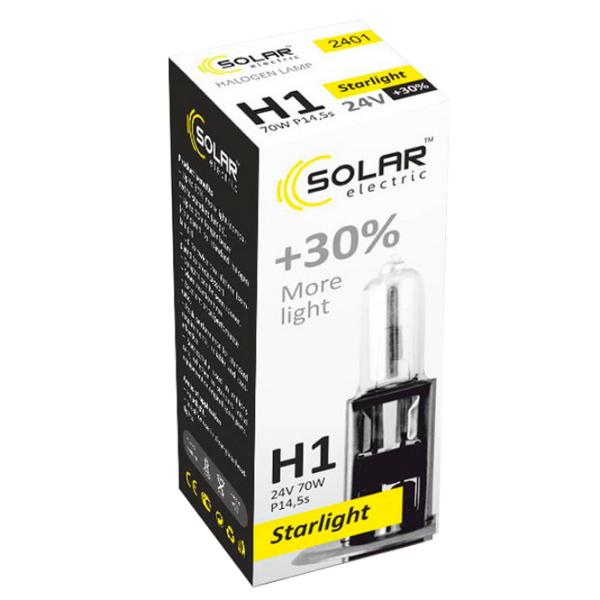 Lampă auto Solar Starlight +30% Halogen/ H1/ P14.5s/ 70 W photo 1 Lampă auto Solar Starlight +30% Halogen/ H1/ P14.5s/ 70 W photo 1