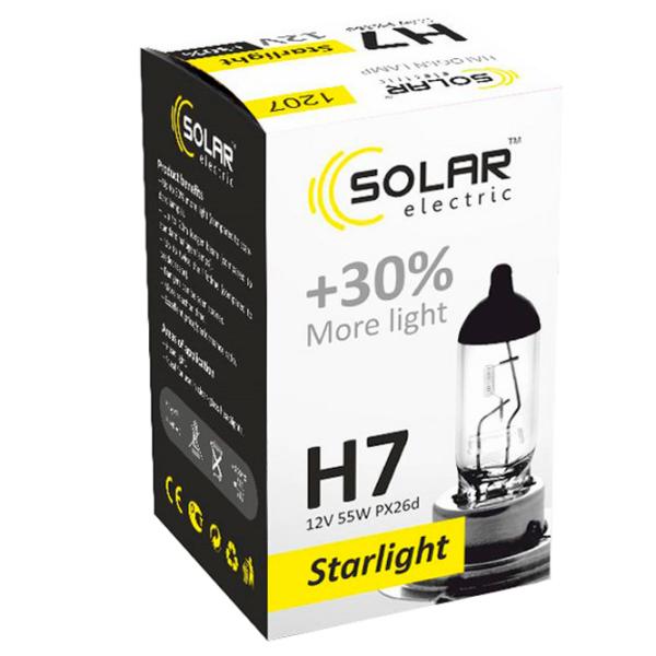Автомобильная лампа Solar Starlight +30% Галоген/ H7/ PX26d/ 55 Вт photo 1