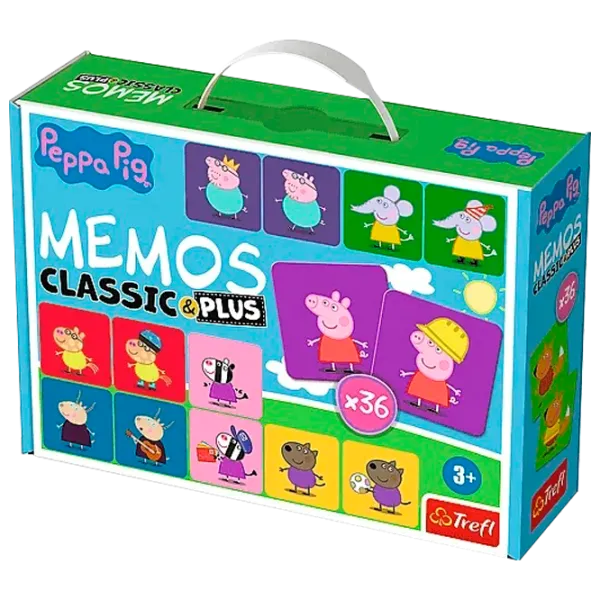 Joc de masă Trefl Memos Classic & Plus Peppa Pig 3+/ Dezvoltare photo 1