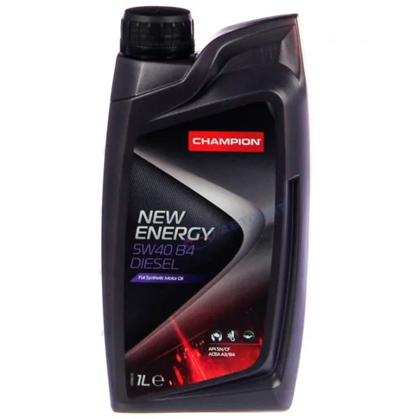 Моторное масло Champion NEW ENERGY 5W40 B4 DIESEL 5W-30 1 л синтетическое photo 1