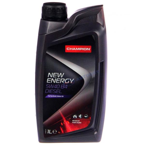 Моторное масло Champion NEW ENERGY 5W40 B4 DIESEL 5W-30 1 л синтетическое photo 1