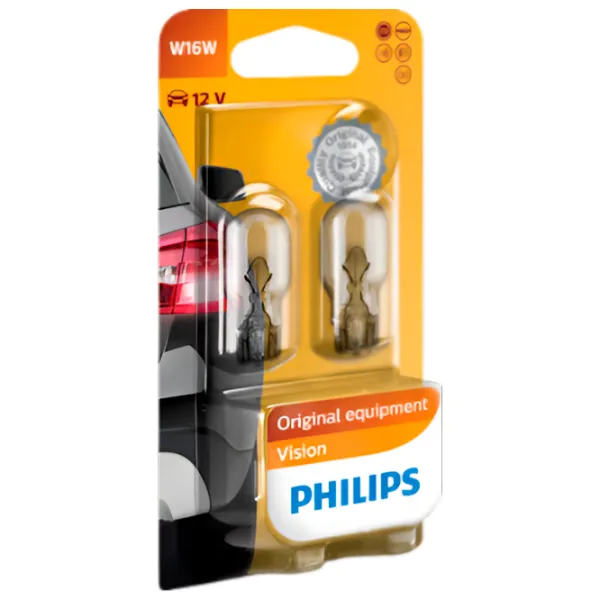 Lampă auto Philips 12067B2 Incandescentă/ W16W/ W2.1x9.5d/ 21 W photo 1
