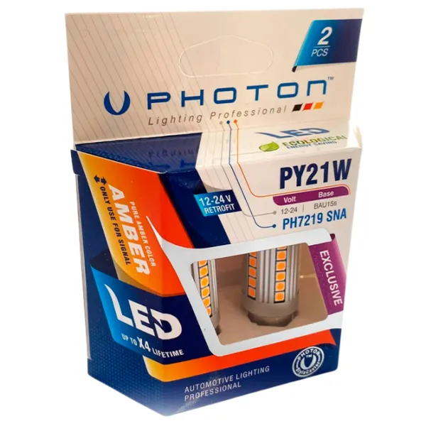 Автомобильная лампа Photon PH7219 SNA светодиодная/ PY21W/ BAU15s/ 21 Вт photo 1 Автомобильная лампа Photon PH7219 SNA светодиодная/ PY21W/ BAU15s/ 21 Вт photo 1