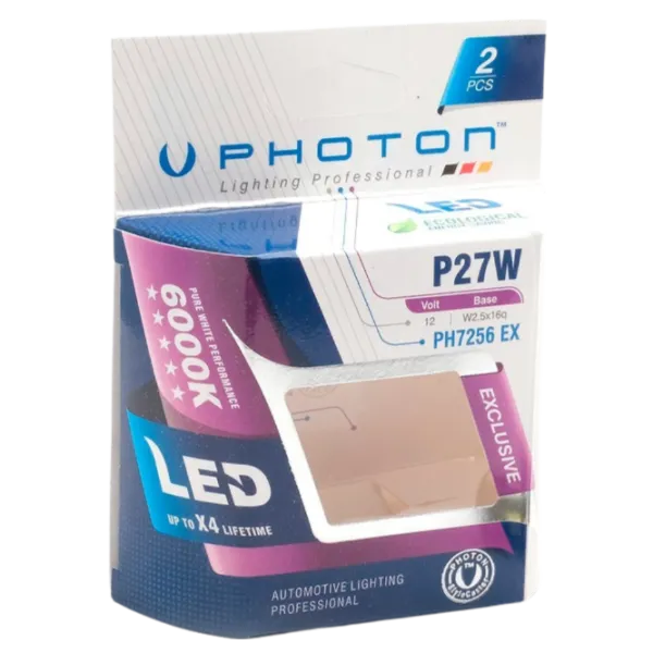 Автомобильная лампа Photon PH7256 EX светодиодная/ PY27W/ W2.5X16q/ 27 Вт photo 1 Автомобильная лампа Photon PH7256 EX светодиодная/ PY27W/ W2.5X16q/ 27 Вт photo 1