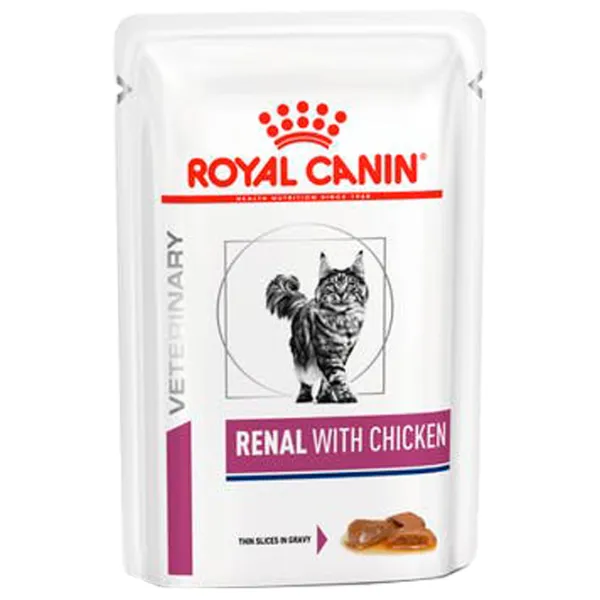 Hrană pentru pisici umedă Royal Canin Renal 279373 85 g/ Găină photo 1 Hrană pentru pisici umedă Royal Canin Renal 279373 85 g/ Găină photo 1