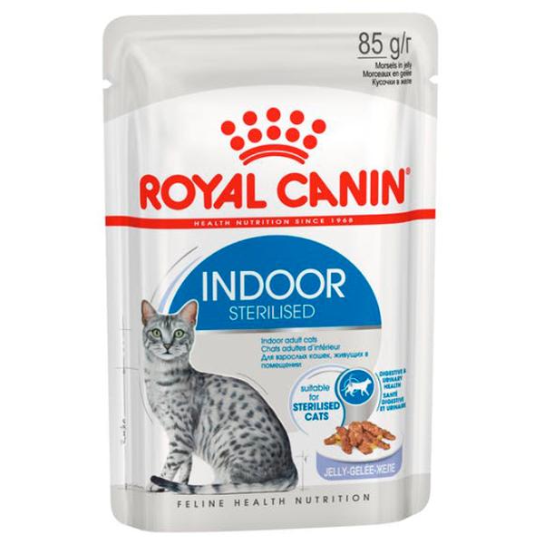 Hrană pentru pisici umedă Royal Canin Indoor Jelly 278921 85 g/ Găină photo 1 Hrană pentru pisici umedă Royal Canin Indoor Jelly 278921 85 g/ Găină photo 1
