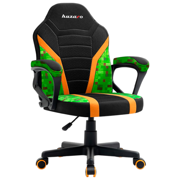 Игровое кресло для детей Huzaro Ranger 1.0 Kids Черный Зелёный photo 1
