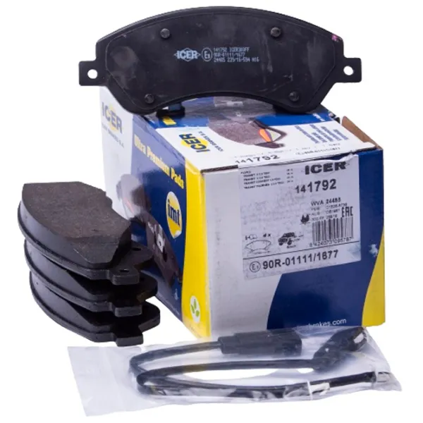 Тормозные колодки Icer 141792 передние/ дисковые photo 1 Тормозные колодки Icer 141792 передние/ дисковые photo 1