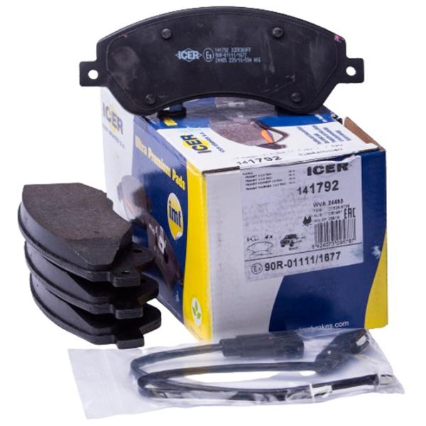 Тормозные колодки Icer 141792 передние/ дисковые photo 1 Тормозные колодки Icer 141792 передние/ дисковые photo 1