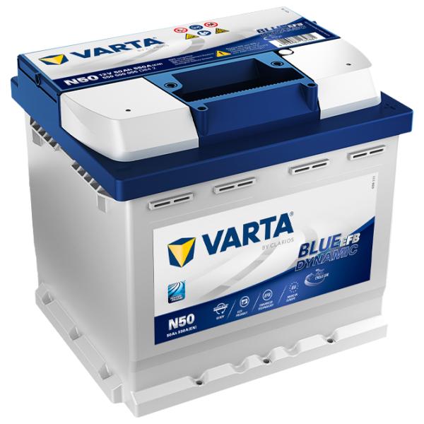 Авто аккумулятор Varta Blue EFB Dynamic 50AH 550A photo 1