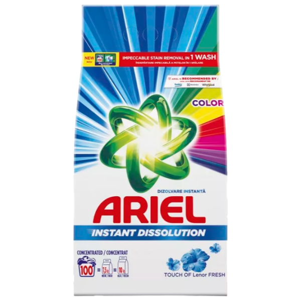 Detergent Ariel Instant Dissolution Fresh 7.5 kg  Număr spălări: 100 photo 1
