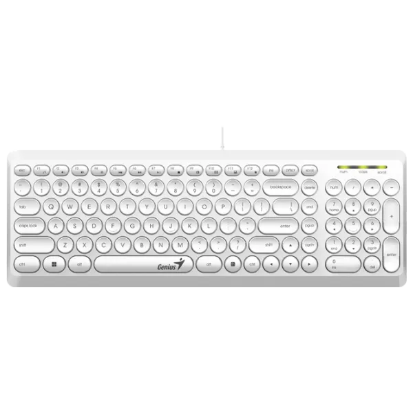 Tastatură Genius SlimStar Q200 Cu fir/ White photo 1