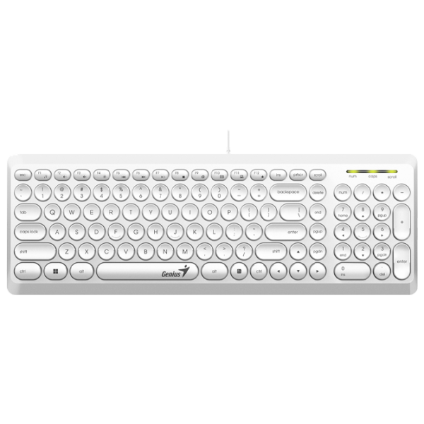 Tastatură Genius SlimStar Q200 Cu fir/ White photo 1