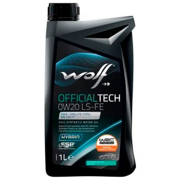 Моторное масло Wolf LL-17FE/ MB 229.71 0W20 OFFTECH LS-FE 0W-20 1 л синтетическое photo 1