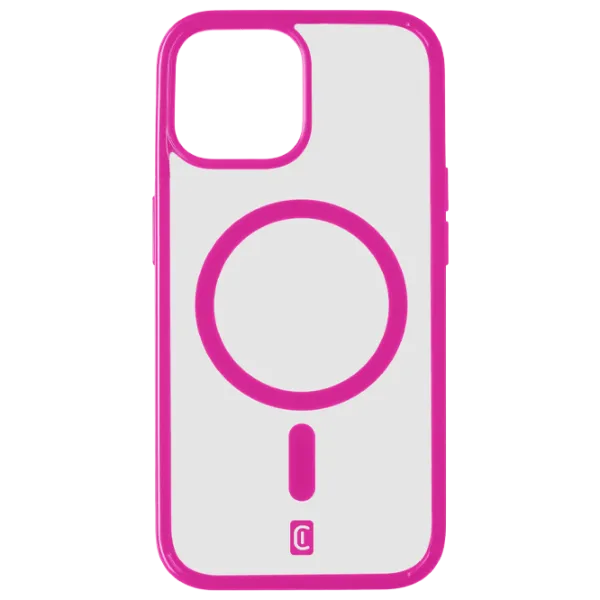 Husă pentru smartphone Apple iPhone 15 Plus Cellularline/ MagSafe Back/ TPU/ Transparent Pink photo 1