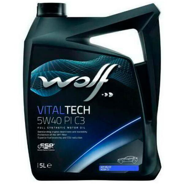 Ulei de motor Wolf 5W40 VITAL TECH PI C3 5W-40 5 l sintetic photo 1