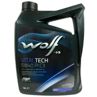 Моторное масло Wolf 5W40 VITALTECH PI C3 5W-40 4 л синтетическое