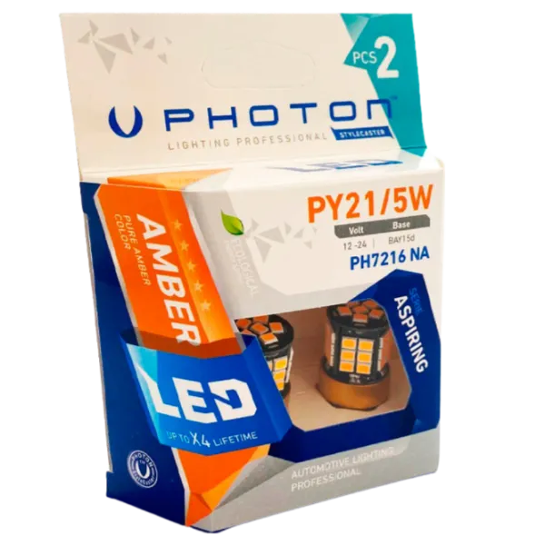 Lampă auto Photon PH7216 NA LED/ PY21W/ BAY15d/ 21 - 5 W photo 1 Lampă auto Photon PH7216 NA LED/ PY21W/ BAY15d/ 21 - 5 W photo 1