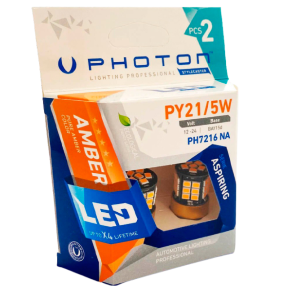 Lampă auto Photon PH7216 NA LED/ PY21W/ BAY15d/ 21 - 5 W photo 1 Lampă auto Photon PH7216 NA LED/ PY21W/ BAY15d/ 21 - 5 W photo 1