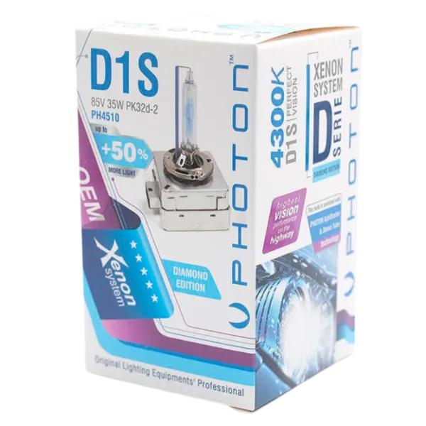 Автомобильная лампа Photon PH4510 +%50 More Light Ксенон/ D1S/ PK32d-2/ 35 Вт photo 1 Автомобильная лампа Photon PH4510 +%50 More Light Ксенон/ D1S/ PK32d-2/ 35 Вт photo 1
