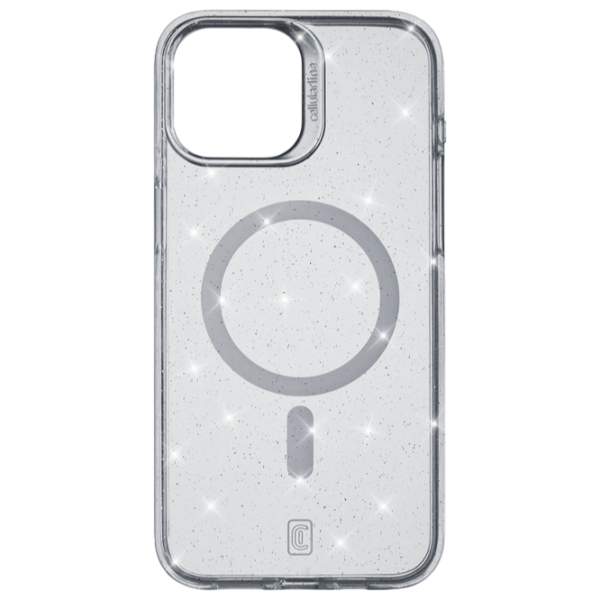 Чехол для смартфона Apple iPhone 15 Cellularline/ MagSafe Back/ TPU/ Glitter Прозрачный photo 1