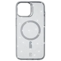 Чехол для смартфона Apple iPhone 15 Cellularline/ MagSafe Back/ TPU/ Glitter Прозрачный