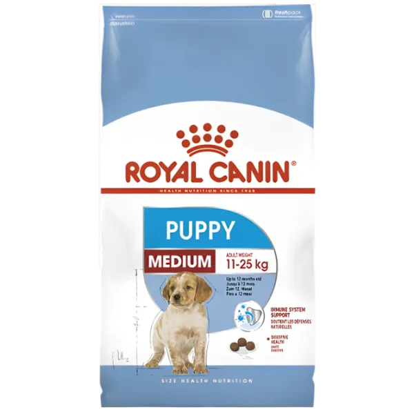 Hrană pentru câini uscată Royal Canin Medium Puppy 27798-001 4 kg/ Găină photo 1