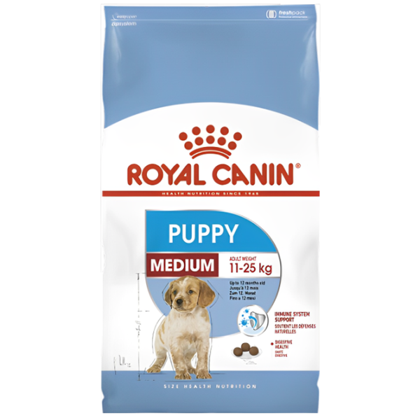Hrană pentru câini uscată Royal Canin Medium Puppy 27798-001 4 kg/ Găină photo 1