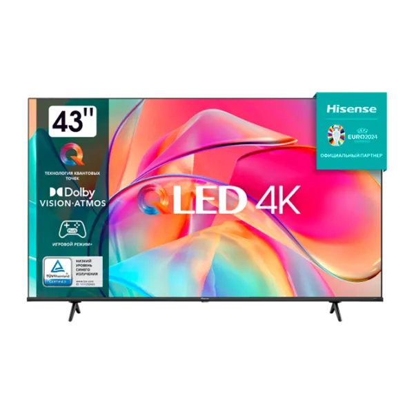 Televizor Hisense 43E7KQ 43" / QLED / 4K / Smart TV / Black photo 1