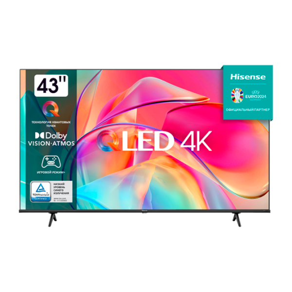 Televizor Hisense 43E7KQ 43" / QLED / 4K / Smart TV / Black photo 1