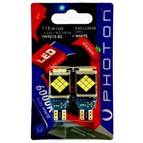Lampă auto Photon PH7015 B2 LED/ T15/ W2.1x9.5d/ 16 W photo 1 Lampă auto Photon PH7015 B2 LED/ T15/ W2.1x9.5d/ 16 W photo 1
