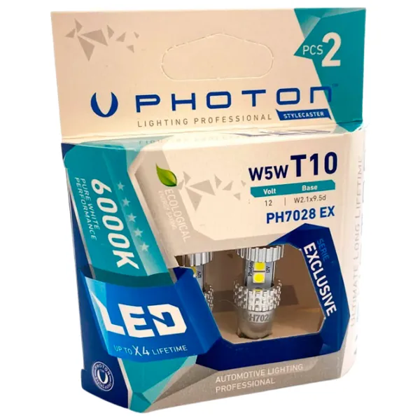 Автомобильная лампа Photon PH7028 EX CB Park светодиодная/ T10/ W2.1x9.5d/ 5 Вт photo 1 Автомобильная лампа Photon PH7028 EX CB Park светодиодная/ T10/ W2.1x9.5d/ 5 Вт photo 1