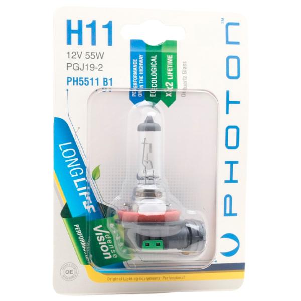 Lampă auto Photon PH5511 Standart Vision Halogen/ H11/ PGJ19-2/ 55 W photo 1 Lampă auto Photon PH5511 Standart Vision Halogen/ H11/ PGJ19-2/ 55 W photo 1