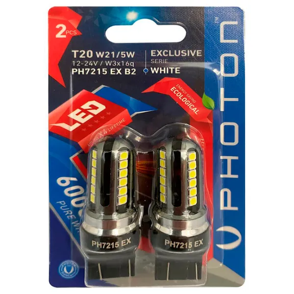 Автомобильная лампа Photon PH7215 EX светодиодная/ T20/ W3x16q/ 21 - 5 Вт photo 1
