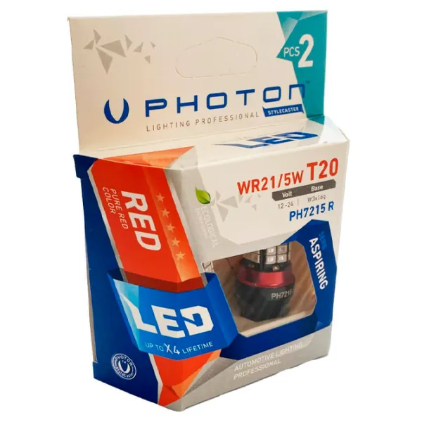 Lampă auto Photon PH7215 R LED/ WR21/ 5W/ W3x16q/ 21 - 5 W photo 1 Lampă auto Photon PH7215 R LED/ WR21/ 5W/ W3x16q/ 21 - 5 W photo 1