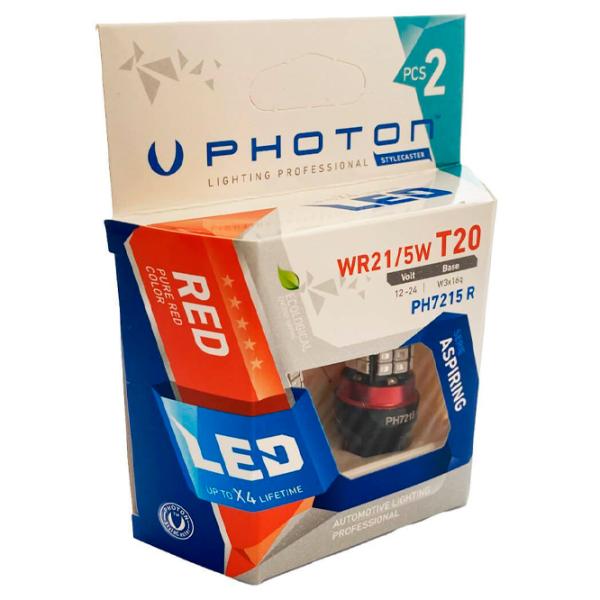 Lampă auto Photon PH7215 R LED/ WR21/ 5W/ W3x16q/ 21 - 5 W photo 1 Lampă auto Photon PH7215 R LED/ WR21/ 5W/ W3x16q/ 21 - 5 W photo 1