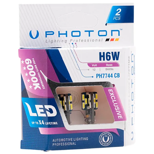 Автомобильная лампа Photon PH7744 CB светодиодная/ H6W/ BAX9s/ 6 Вт photo 1 Автомобильная лампа Photon PH7744 CB светодиодная/ H6W/ BAX9s/ 6 Вт photo 1